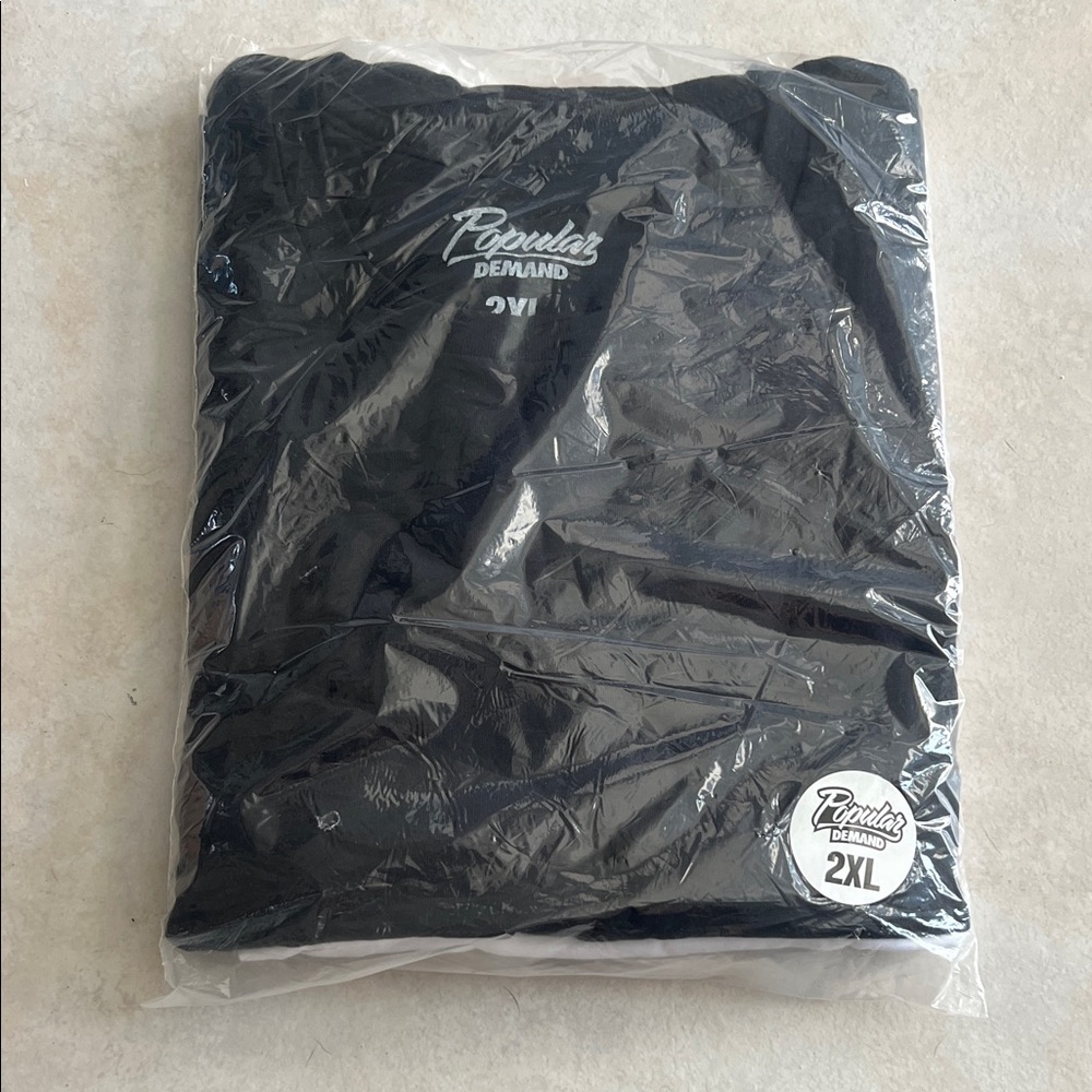 Popular Demand Two Plain T-Shirts (one black/one white)